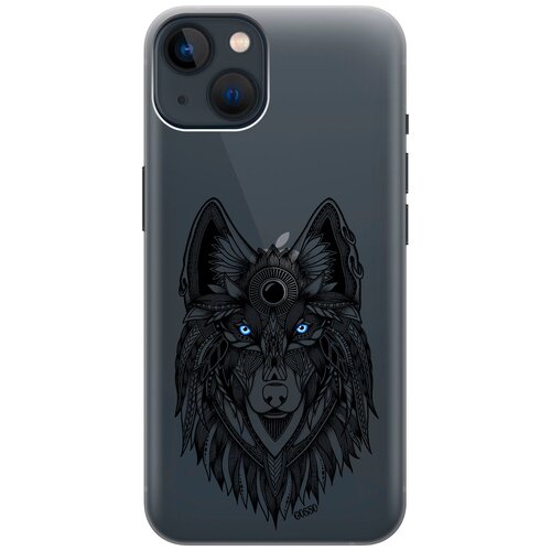 Силиконовый чехол на Apple iPhone 14 Plus / Эпл Айфон 14 Плюс с рисунком Grand Wolf чехол книжка на apple iphone 14 plus эпл айфон 14 плюс с рисунком grand wolf черный