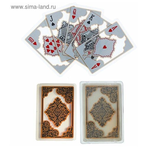 Карты игральные пластиковые Арабика 54 шт 28 мкм 88 х 57 см микс 819₽