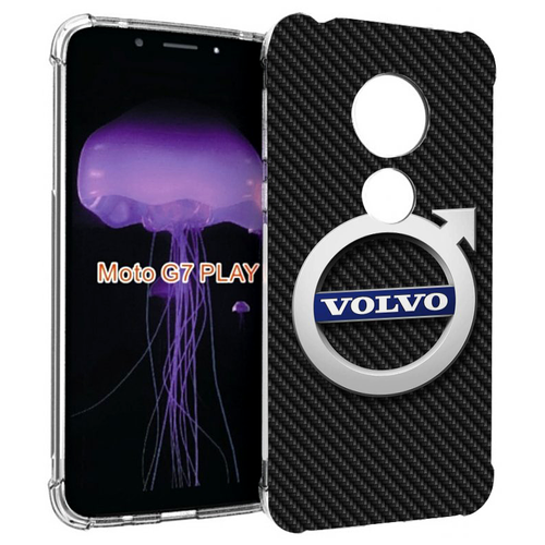 Чехол MyPads вольво volvo 3 для Motorola Moto G7 Play задняя-панель-накладка-бампер