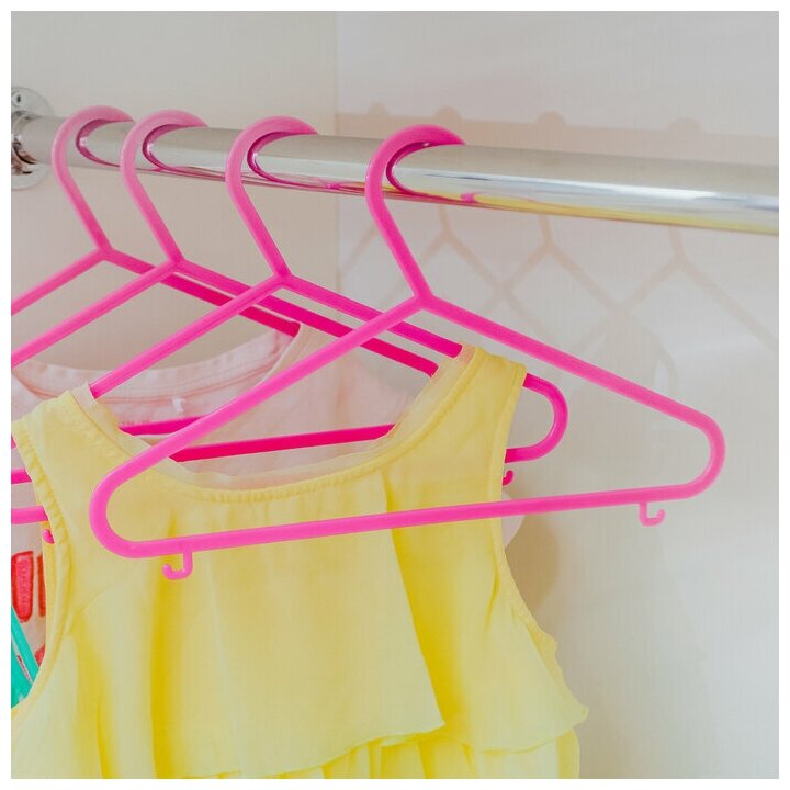 Вешалка-плечики для одежды детская Доляна, размер 30-34, цвет микс - фотография № 11