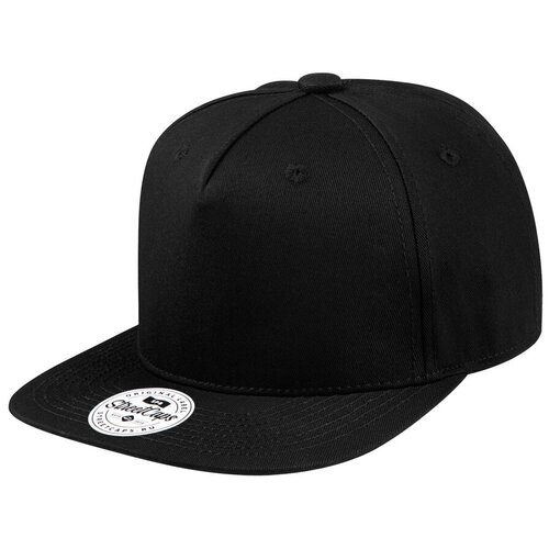 фото Бейсболка / street caps / 002-5-1-026-000c6 пятипанельная однотонная хлопковая / чёрный / (one size)