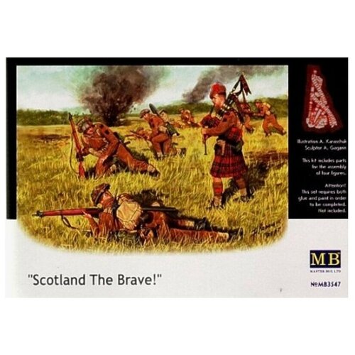 Master Box Сборная модель Храбрые Шотландцы!, 1/35 master box сборная модель британская пехота период битвы на сомме 1916 1 35