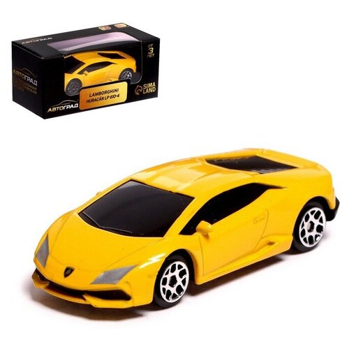 Машина металлическая LAMBORGHINI HURACAN LP610-4, 1:64, цвет жёлтый