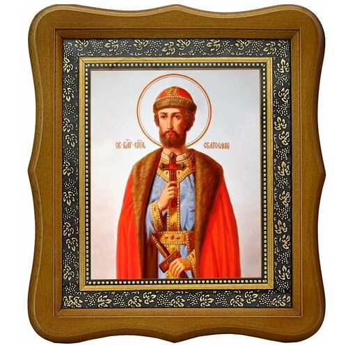 Святослав Владимирский (Юрьевский) Святой Благоверный князь. Икона на холсте.