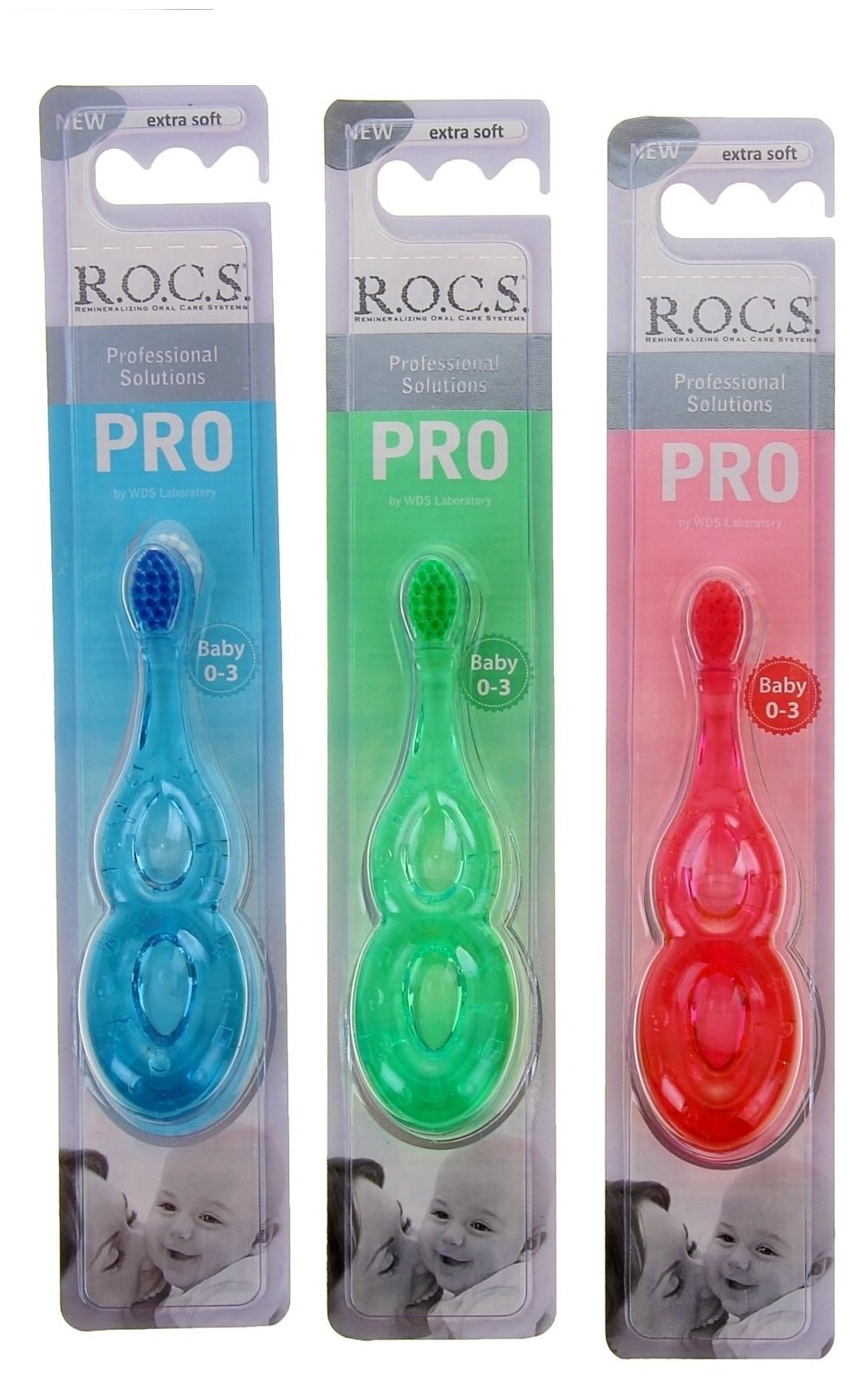 Зубная щетка Rocs Pro Baby для детей от 0 до 3 лет в ассорт. R.O.C.S - фото №11