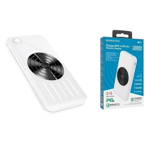 Универсальный дополнительный аккумулятор BOROFONE BJ7 power bank 10000 mAh белый 221000₽