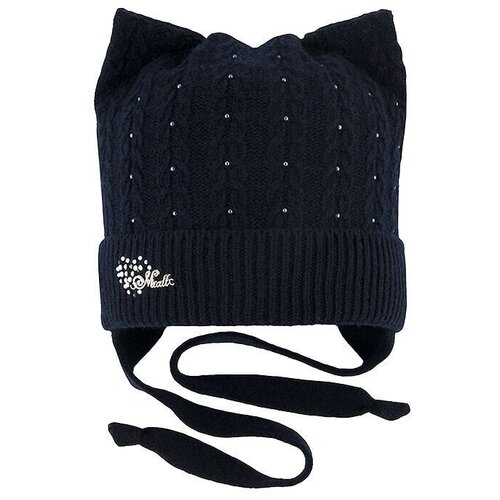 фото Шапка для девочки колосок-kids, цвет темно-синий, размер 48-50 mialt