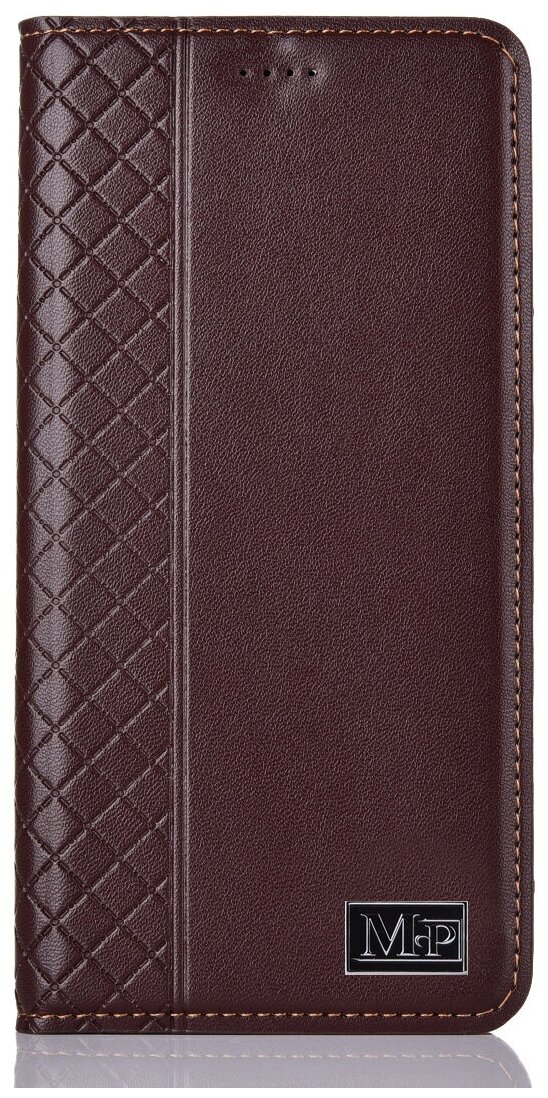 Чехол-книжка Чехол. ру Premium для Huawei P40 Lite E из качественной импортной натуральной кожи с элегантной стеганой прошивкой премиум-класса и маг.