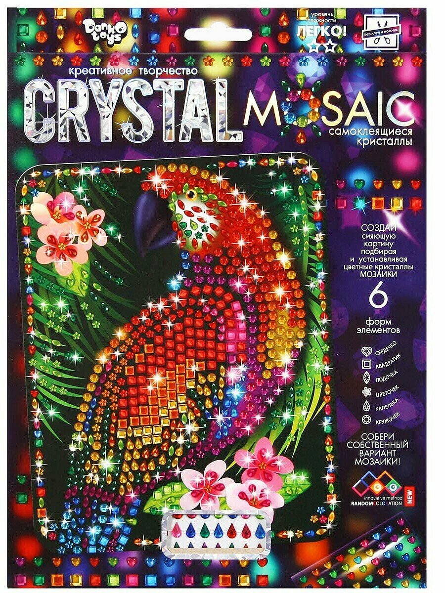 Мозаика из кристаллов Crystal Mosaic Попугай