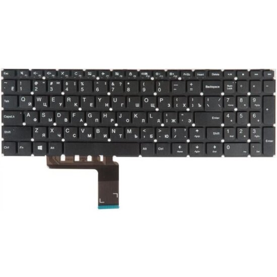 Клавиатура для ноутбука Rocknparts для Lenovo IdeaPad 310, 310-15ISK, V310-15ISK, 310-15ABR, 310-15IAP, черная без рамки, гор. Enter