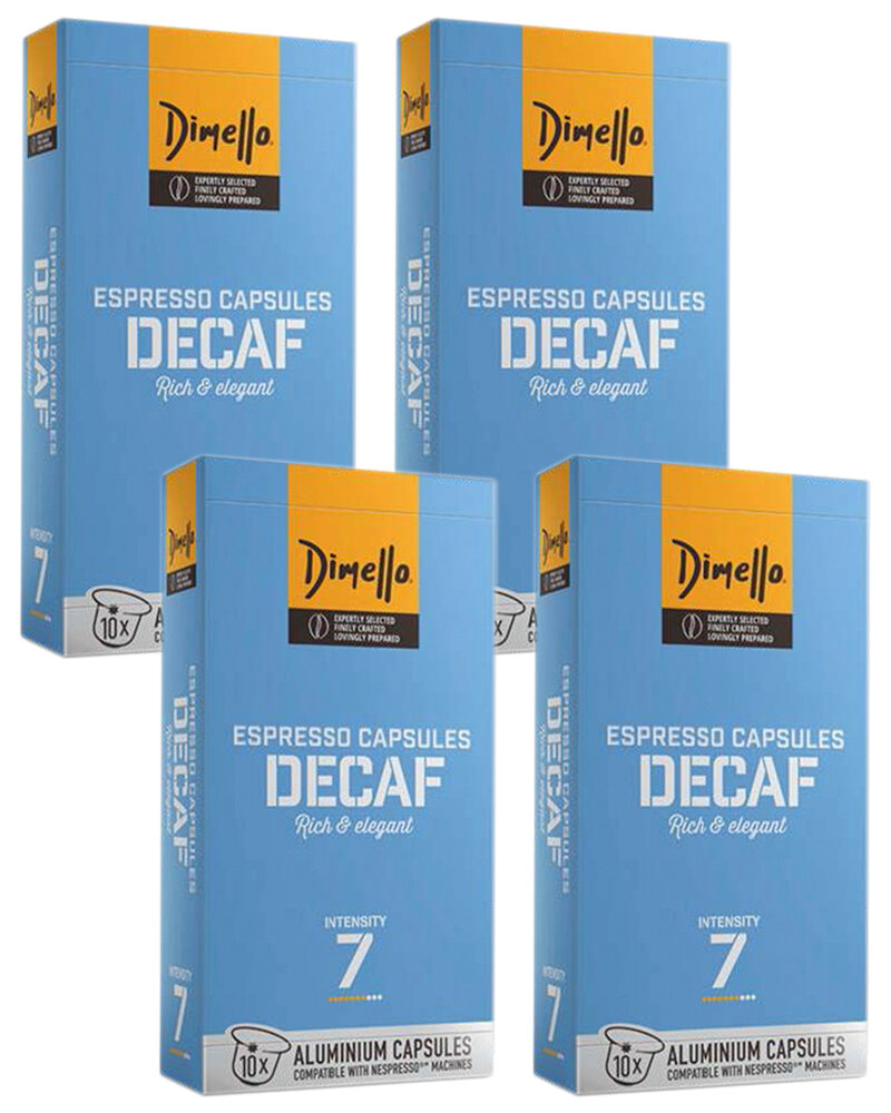 Dimello Кофе в капсулах без кофеина Decaf 10 шт. - 4 уп.