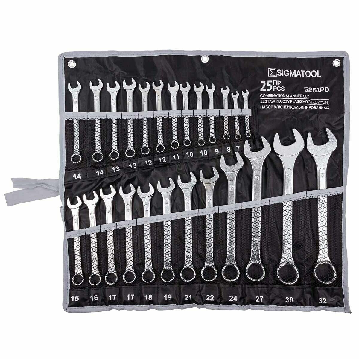фото Ключи комбинированные, набор 25пр. (6-32мм) SIGMATOOL Sigmatool-5261PD