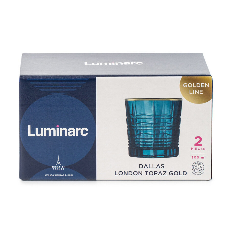Стакан низкий даллас лондон топаз голд 2шт 300мл
