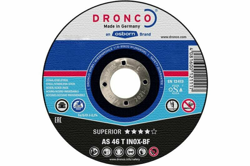 Диск отрезной по нержавейке DRONCO Superior AS46T INOX 1121250100
