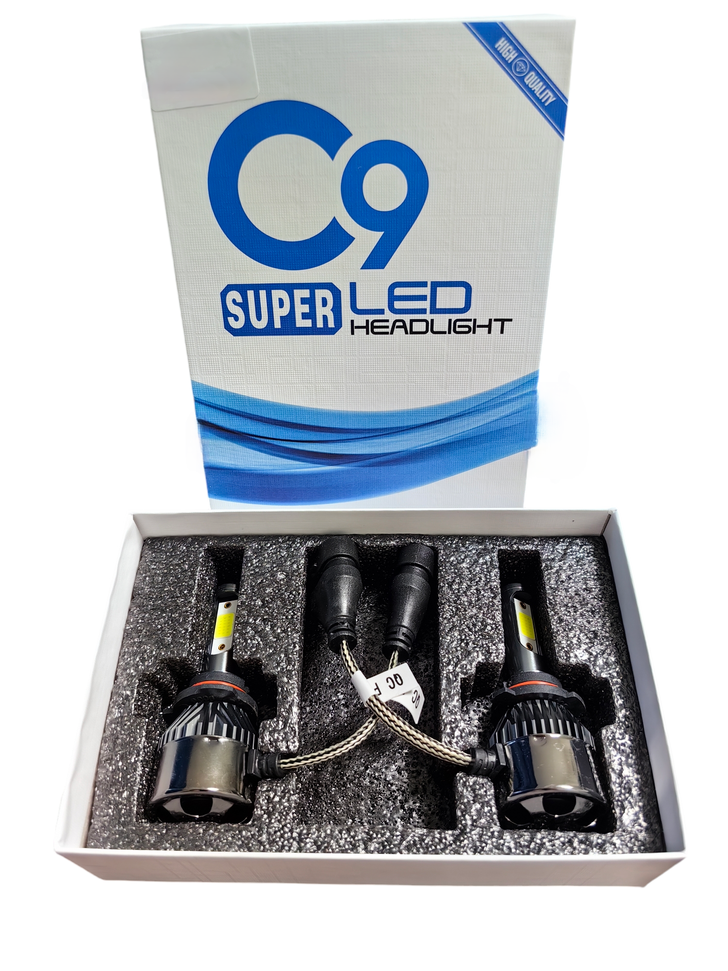 Светодиодные лампы головного света C9 Super Led HEADLIGHT HB4/9006, 12 В, 6000 K, 2 шт.