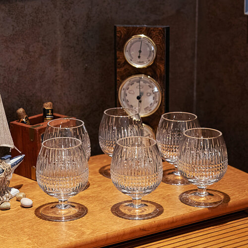 Хрустальные бокалы для коньяка бренди виски 300 мл. фужеры набор 6 шт. Неман 5290 1000/206