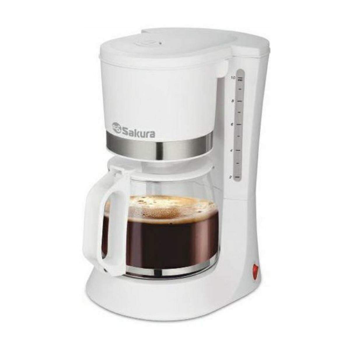 Кофеварка SAKURA SA-6117W 1.2л кап бел