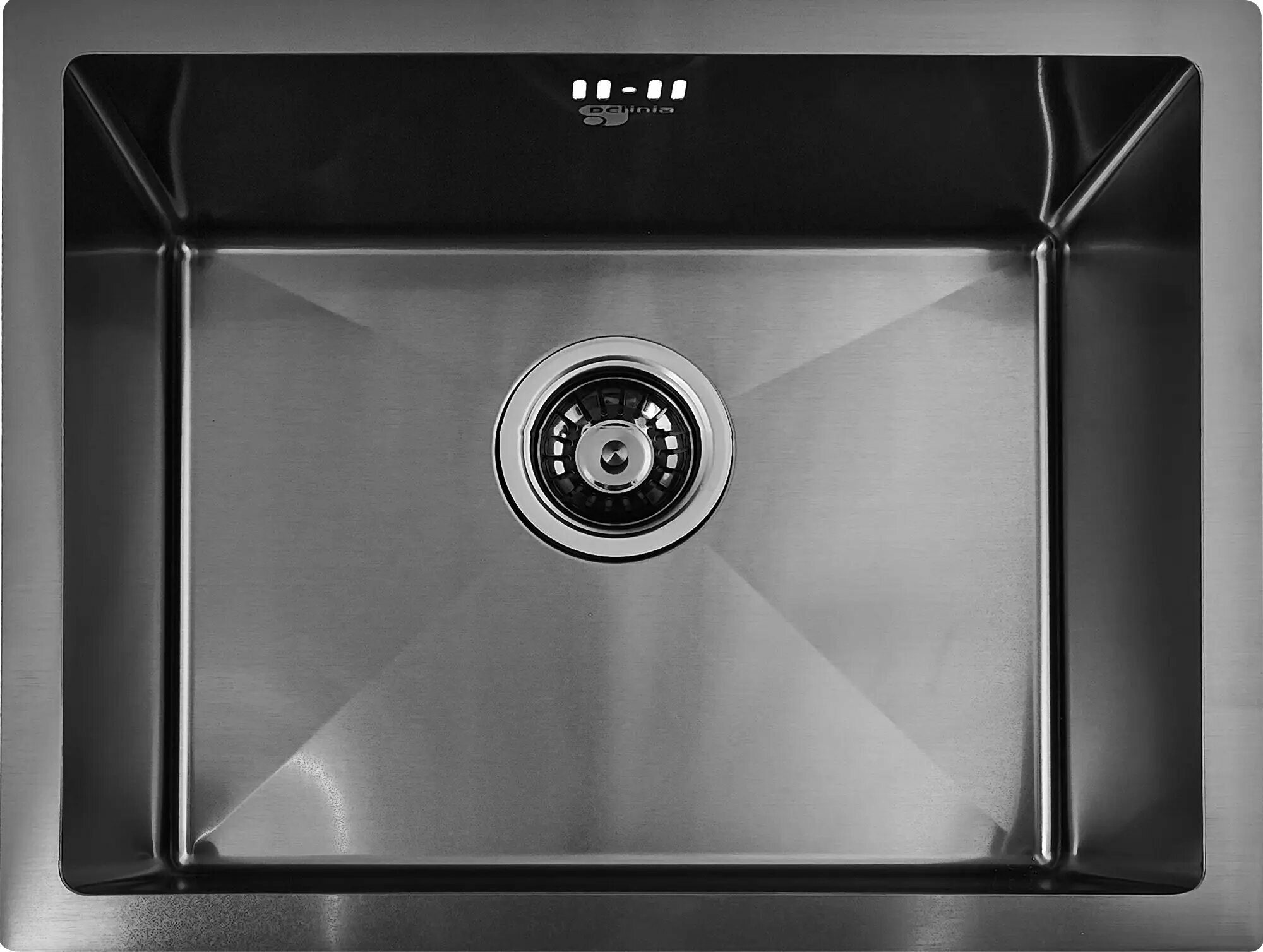 Мойка врезная Delinia 50x40 см глубина чаши 20 см нержавеющая сталь цвет черный