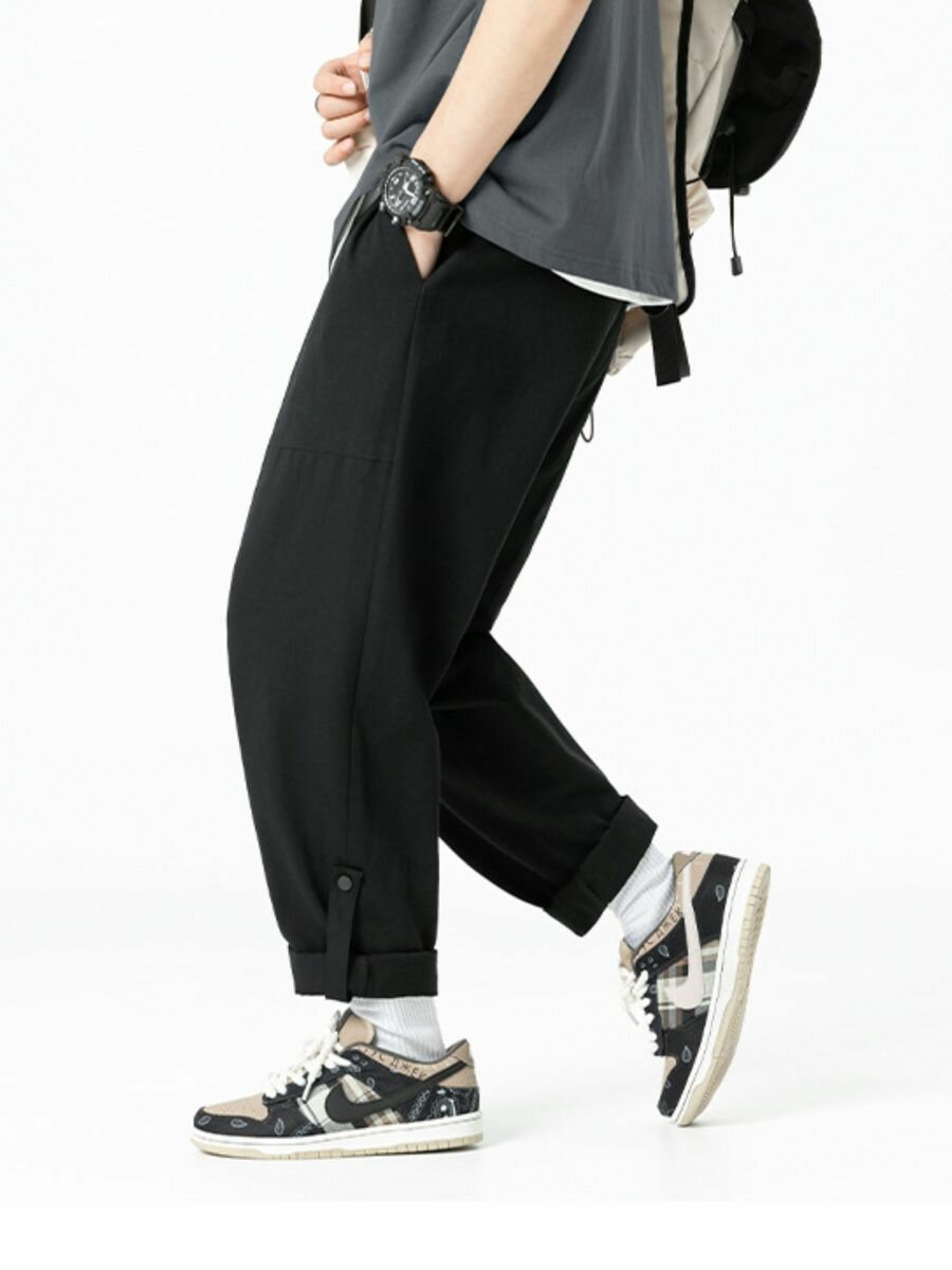 Брюки  Весна-лето 2024, размер 3XL, черный — фото 1