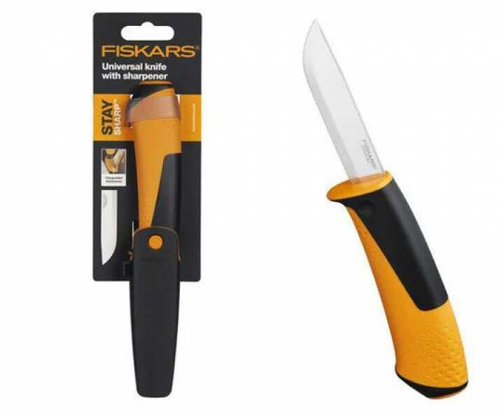 FISKARS Нож универсальный с точилкой