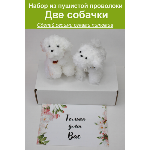 Набор для творчества и рукоделия из пушистой проволоки Собачки 2 шт. с ошейниками, Моя Вещь