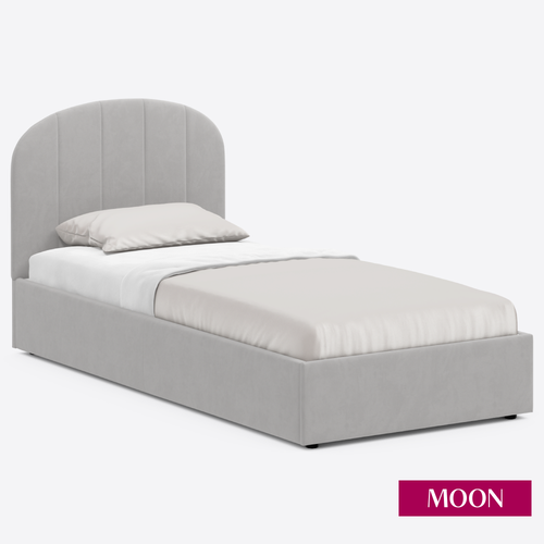 Кровать односпальная с подъемным механизмом MOON FAMILY 1262 размер 90х200 см велюр темно-синий Ортопедическое основание в комплекте 19160₽