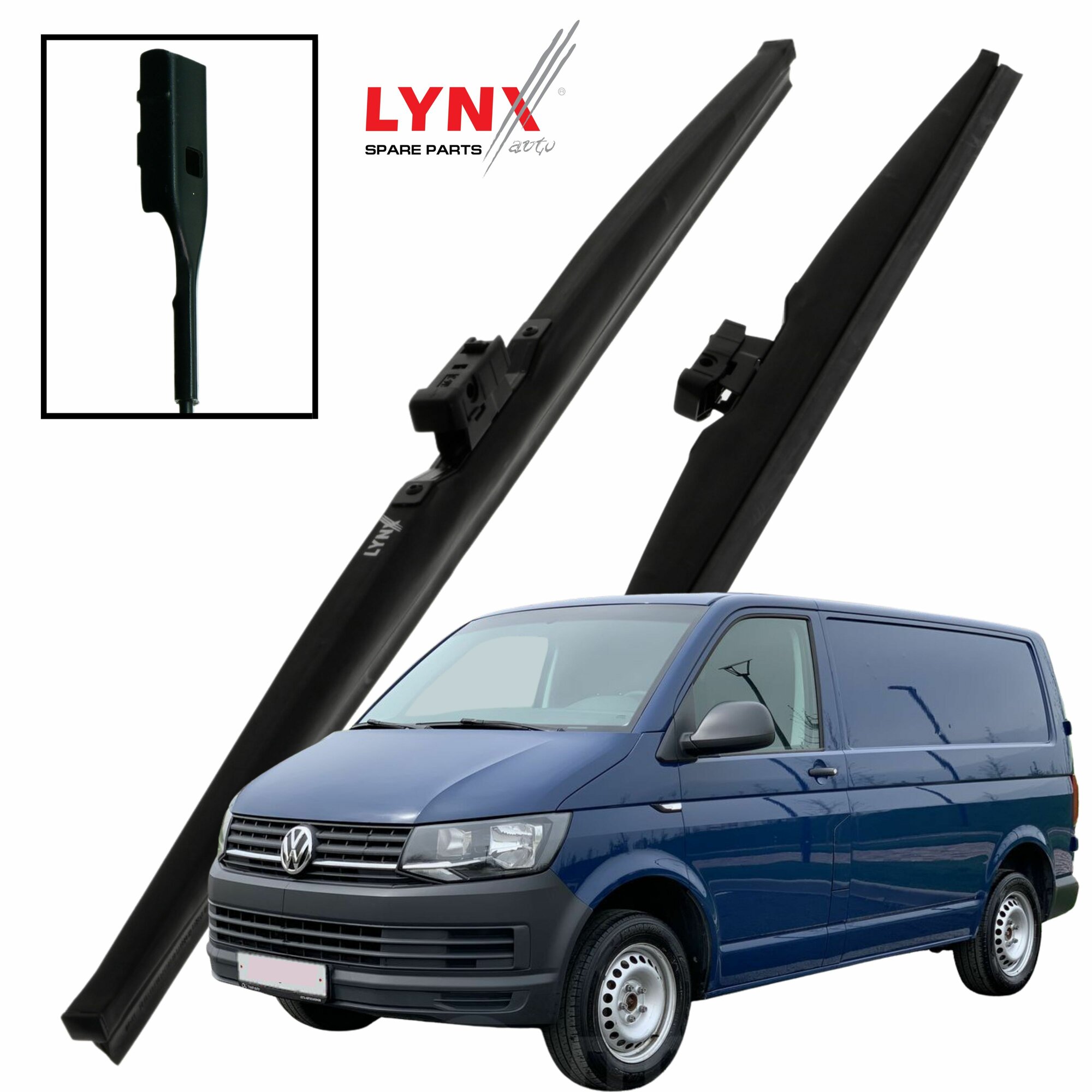 Дворники VW Volkswagen Transporter (6) T6 / Фольксваген Транспортёр / Минивэн 2015 2016 2017 2018 2019 Щетки стеклоочистителя зимние LYNXauto 600мм-600мм к-т 2шт.
