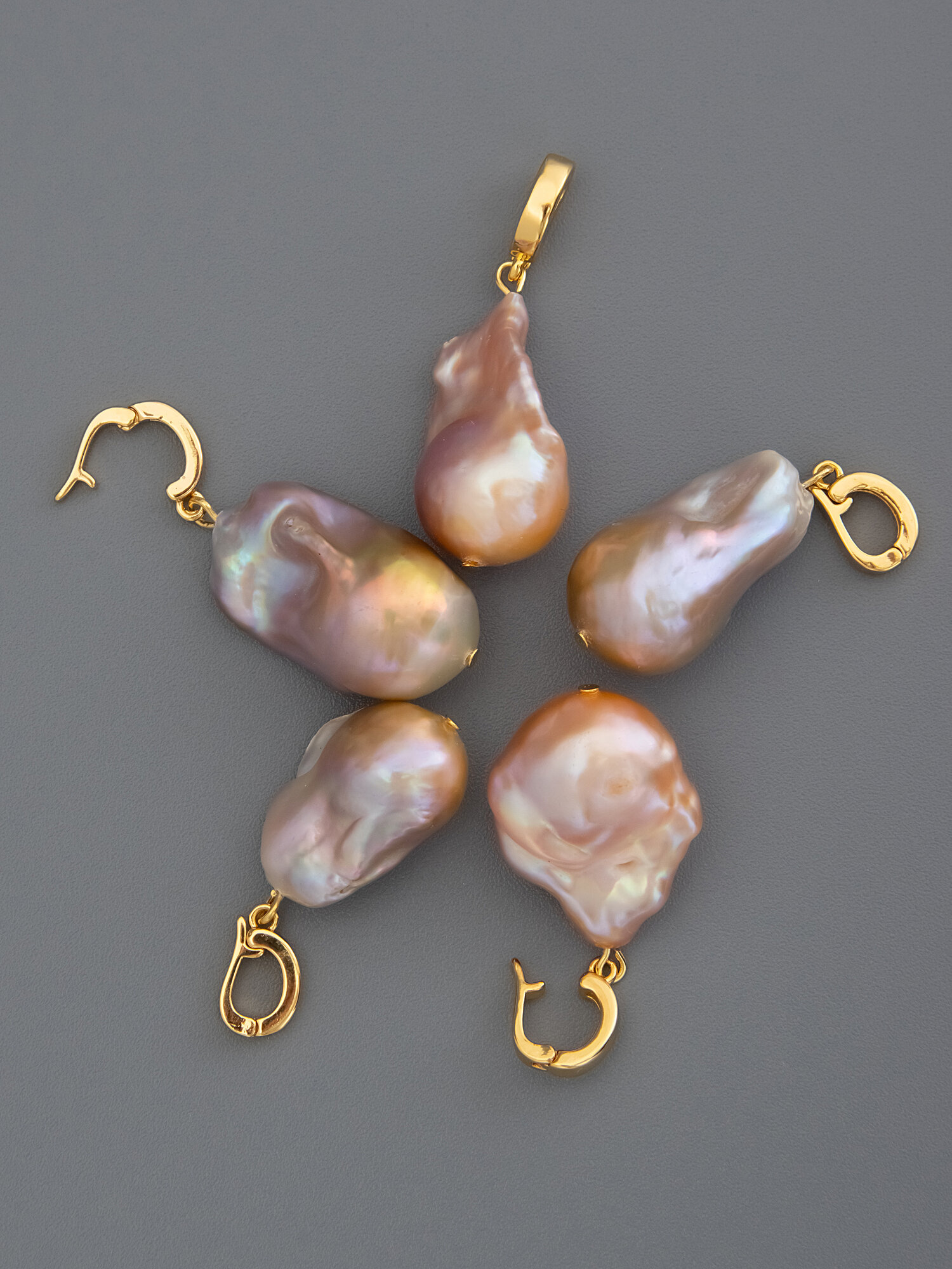 Подвеска ЖемАрт, жемчуг пресноводный культивированный, жемчуг пресноводный, золотистый — фото 1