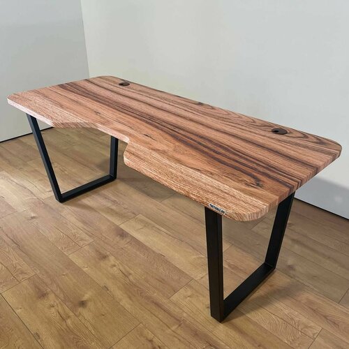 Стол письменный компьютерный с вырезом и двумя заглушками под провода THETABLE 160х80 см 1.12/2.1