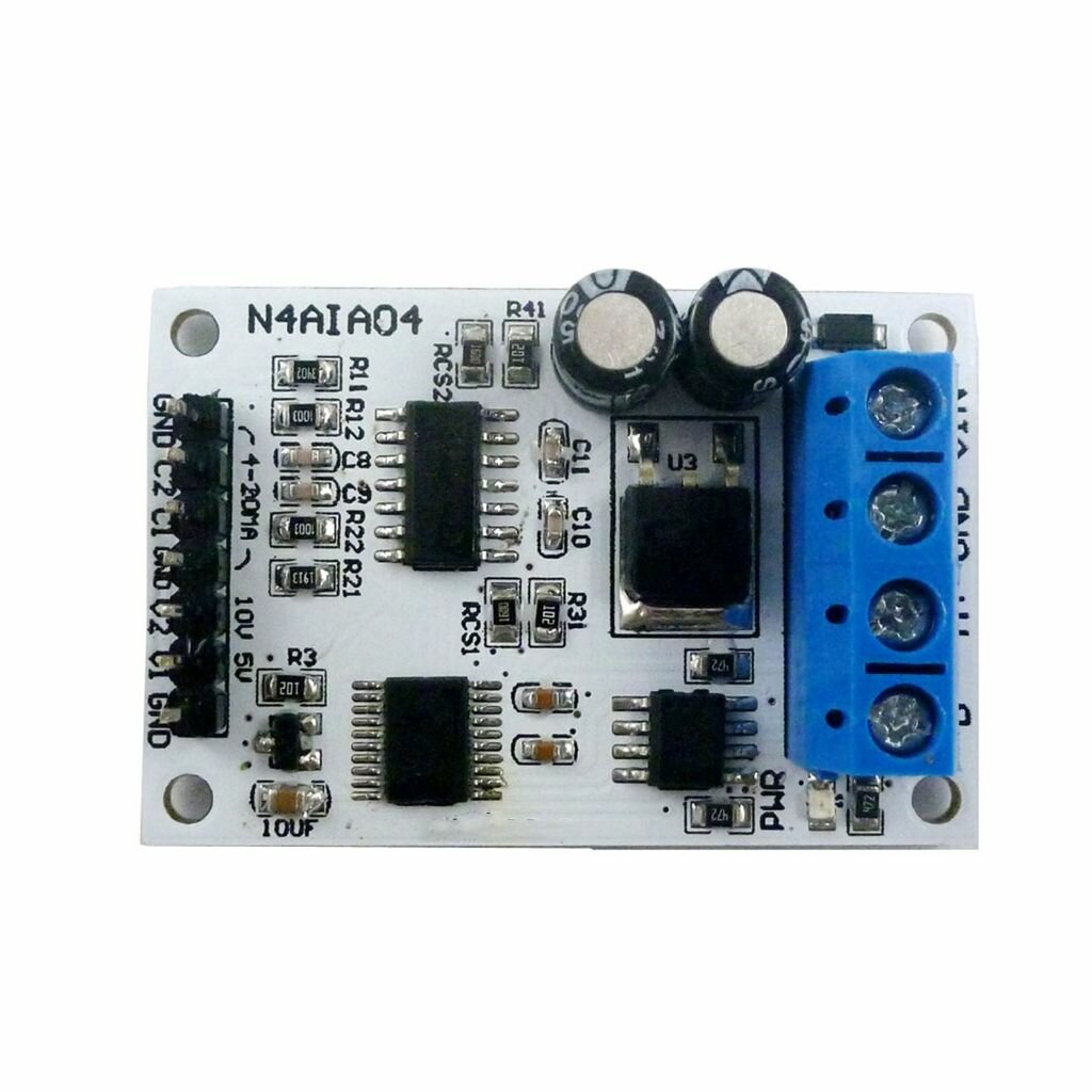 Modbus RTU 4-канальный модуль сбора напряжения и тока 4-20MA RS485 аналоговый коллектор