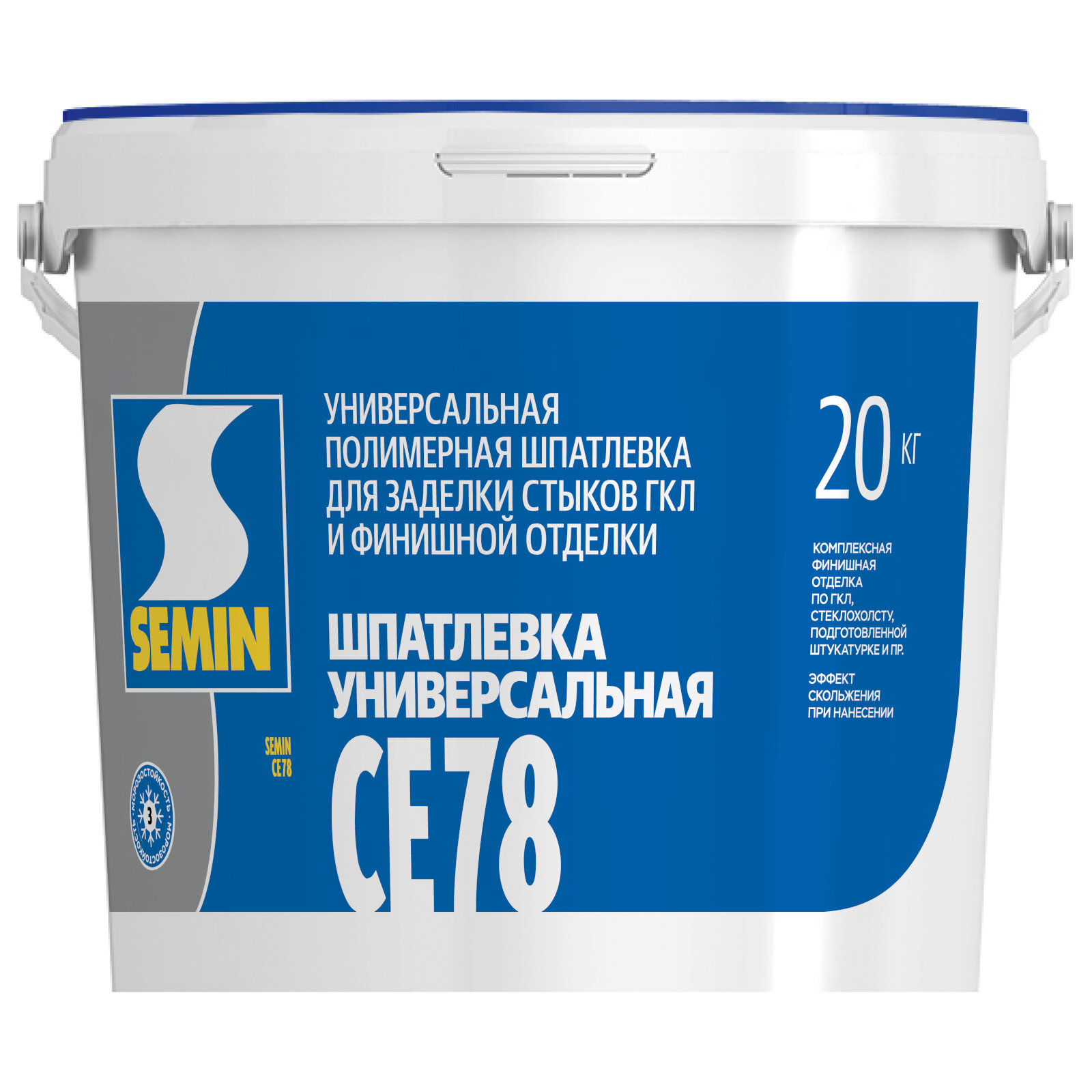 Шпатлевка SEMIN CE78 20 кг финишная для гипсокартона белая