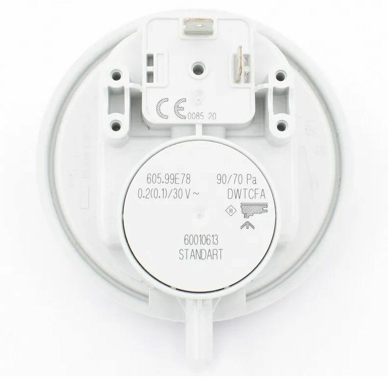 Реле давления воздуха (прессостат) 90/70 (94/74) Pa для Bosch Gaz 4000 W ZSA, ZWA 24-2A, Buderus Logamax U042-24K (87160112910) 2-контакта