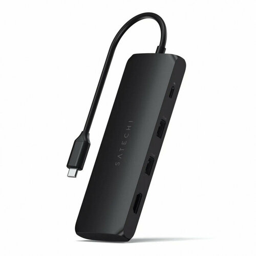 Хаб Satechi ST-UCHSEK USB-C Hybrid Multiport Adapter, (with SSD Enclosure, 2xUSB 3.1, USB Type-C, HDMI), черный