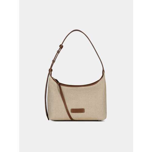 Сумка хобо LUCCA, фактура зернистая, fumo