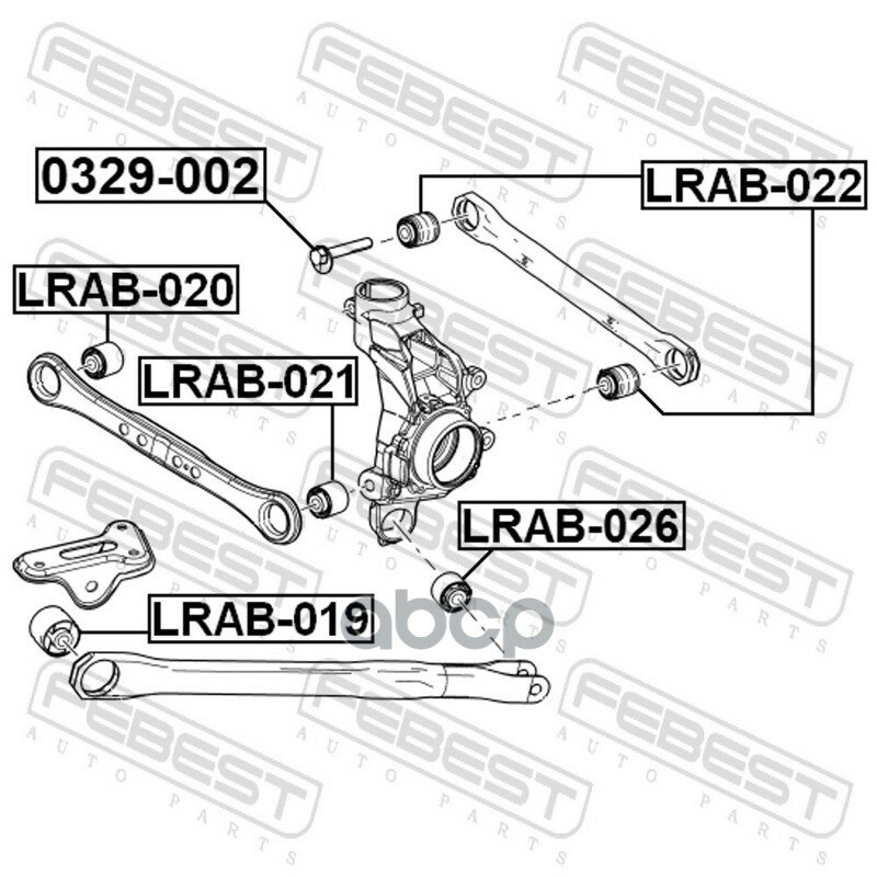 Болт с эксцентриком Febest арт. 0329002 — фото 1