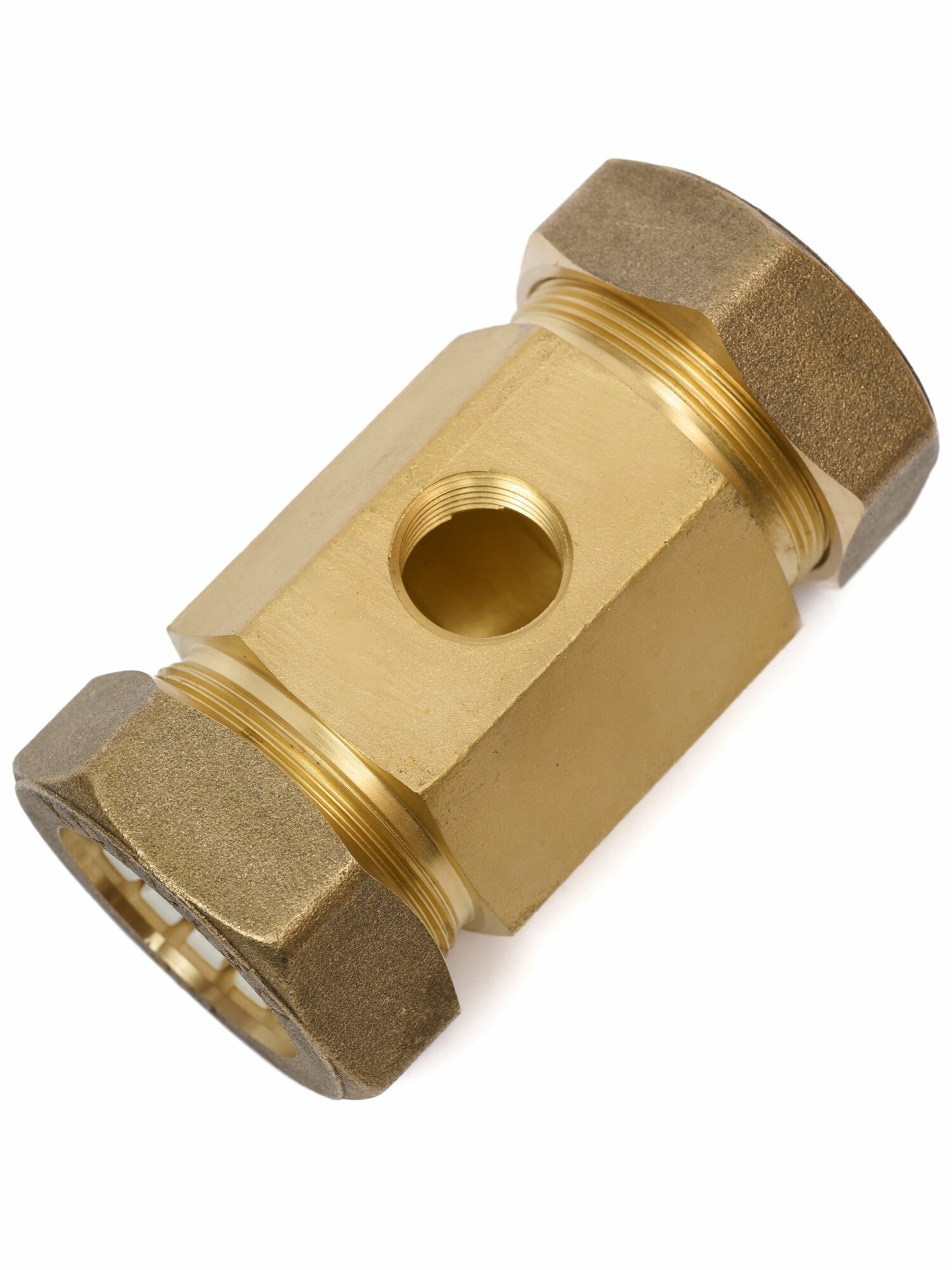 Тройник BNI 32*1/2" с внутренней резьбой 1/2 дюйма (мама) для гофрированной трубы 32 мм - фитинг KOFULSO 1 штука