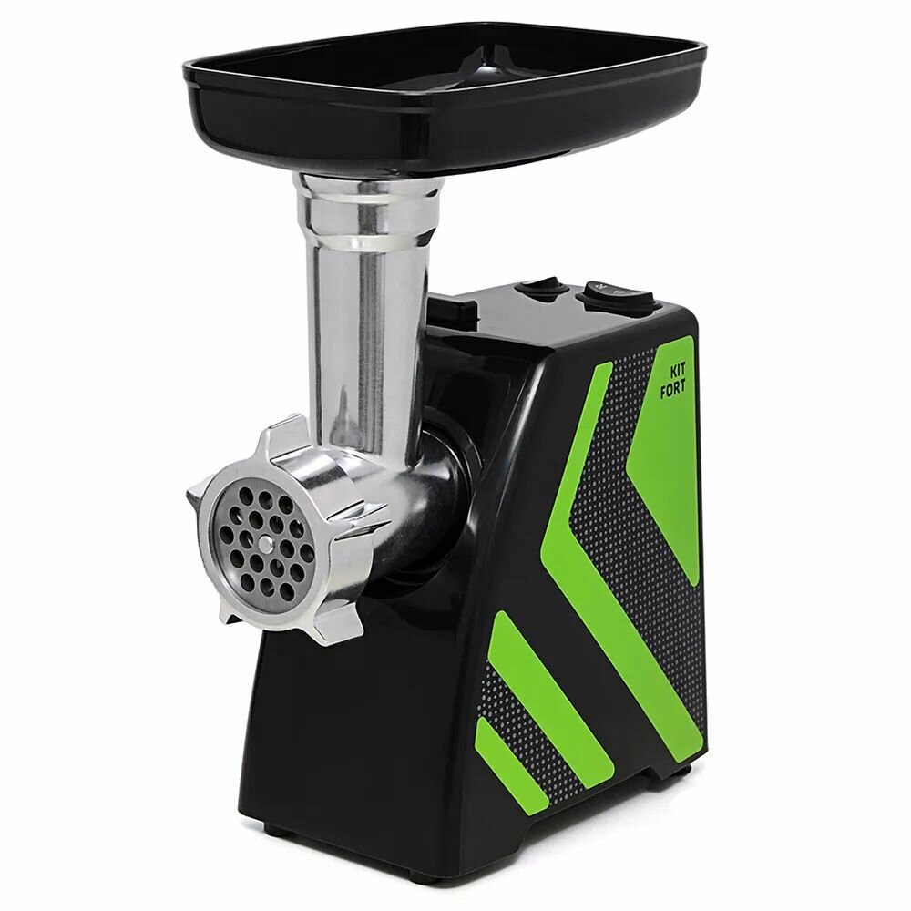 Мясорубка Kitfort Carnivora КТ-2101-2 1500Вт 12 кг/мин 4 насадки в комплекте цвет зеленый/черный