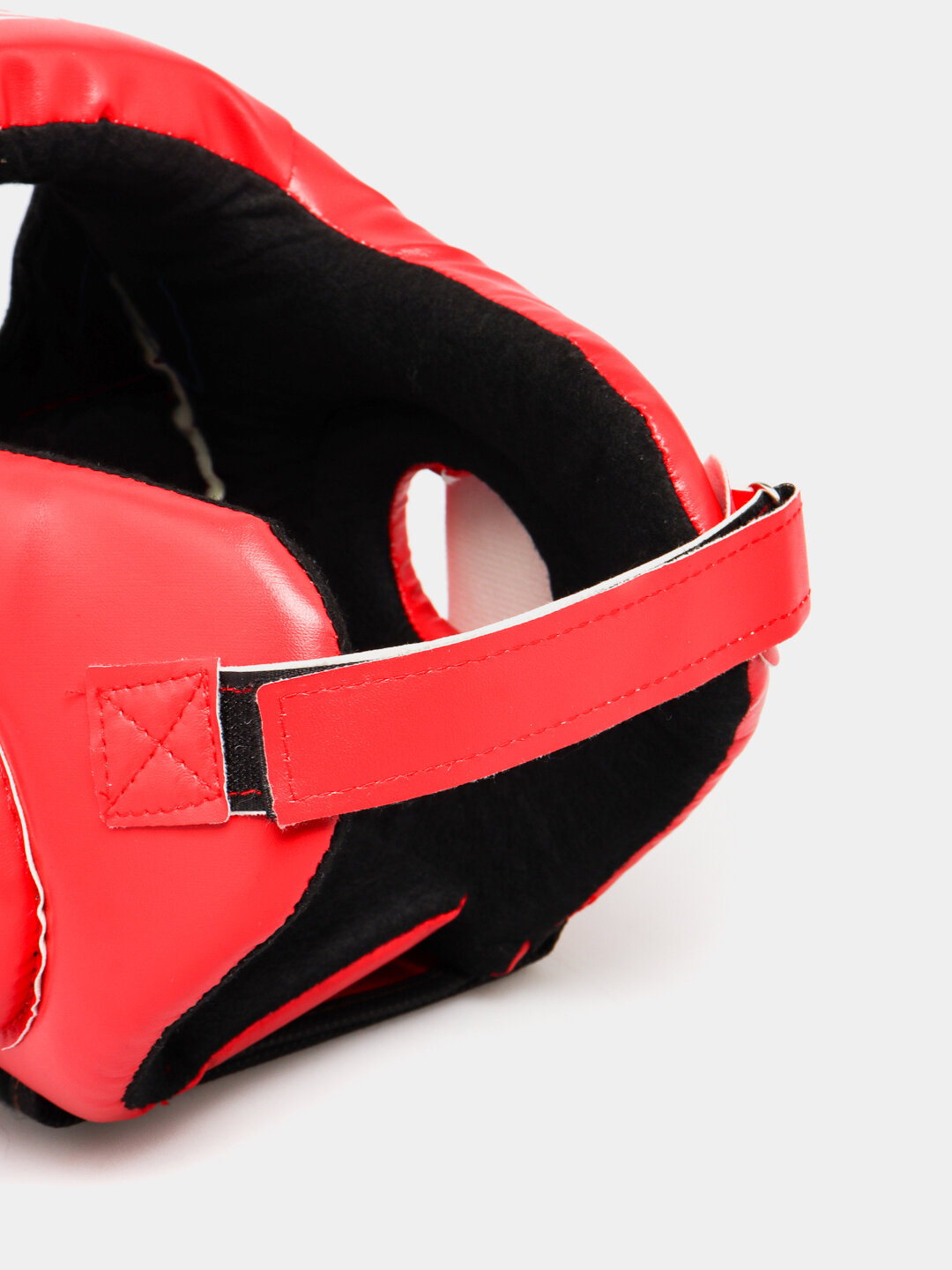 Специальный защитный шлем для бокса, универсальный размер, красный цвет — фото 1