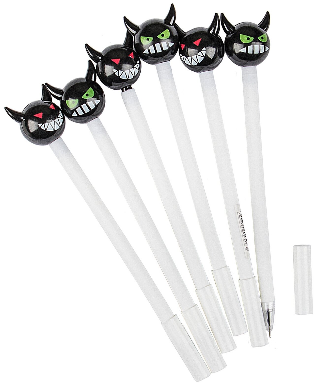 Ручка гелевая Чертята Набор 6 шт Белые