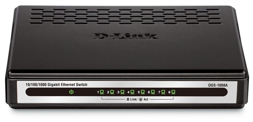 Коммутатор 8-ми портовый D-Link DGS-1008A