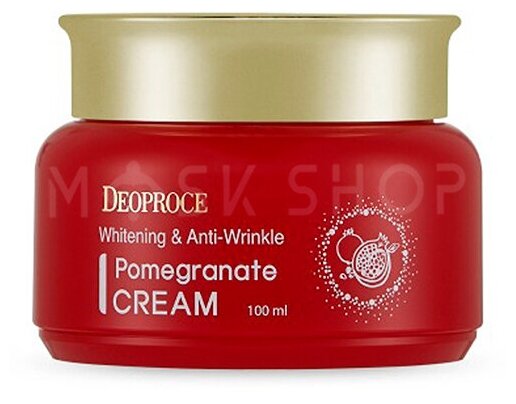 Крем для лица антивозрастной Deoproce Whitening And Anti-Wrinkle Pomegranate Cream