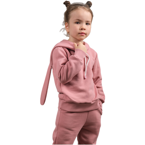 фото Худи dael kids, капюшон, размер 110, розовый