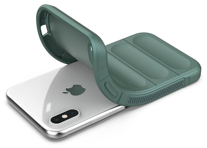 Противоударный чехол Flexible Case для iPhone XS Max зеленый