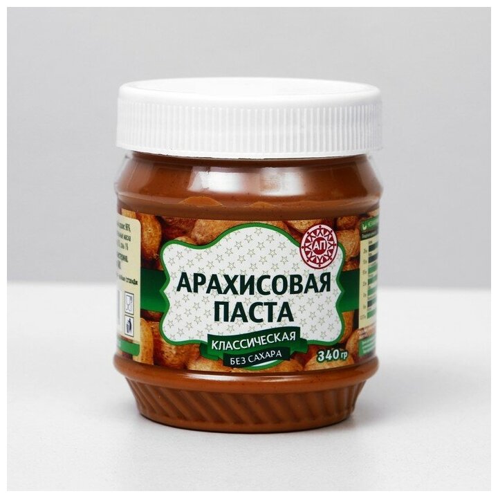 Азбука Продуктов Арахисовая паста Классическая без сахара 340 гр - фотография № 2