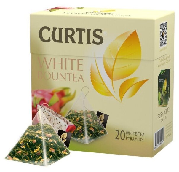 Чай Curtis "White Bountea" белый с добавками, 20 пирамидок - фотография № 12