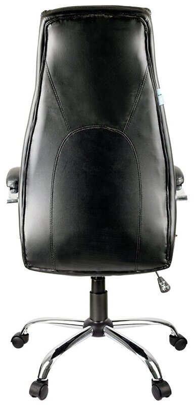 Кресло руководителя Helmi HL-E24 "Iсon", экокожа черная, хром - фотография № 4