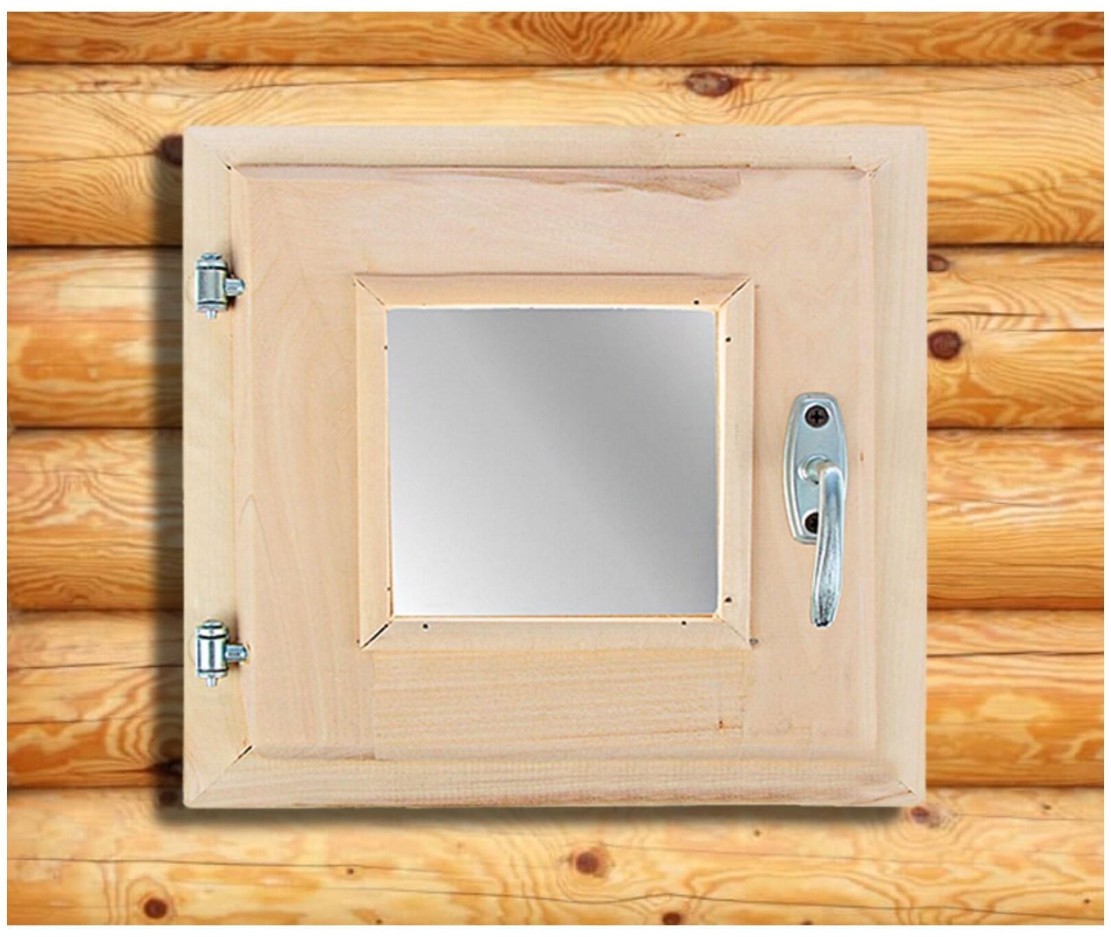 Окно, 30×30см, двойное стекло, из липы 1192121 - фотография № 2