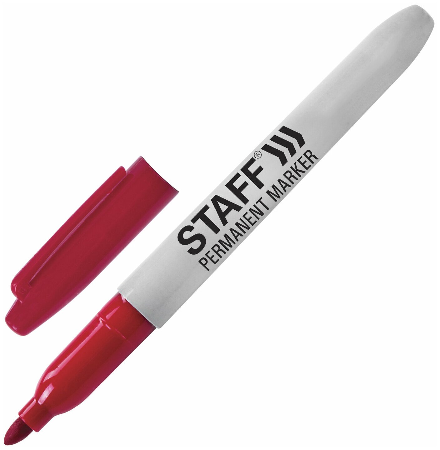 Маркер перманентный Paper Mate Fine Sharpie красный 12 шт./кор. - фото №1