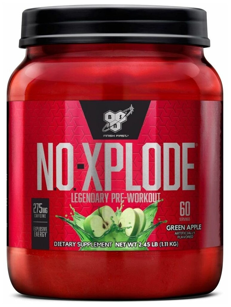 Предтреник BSN NO-XPLODE 3.0 New 1110 г, Зеленое яблоко