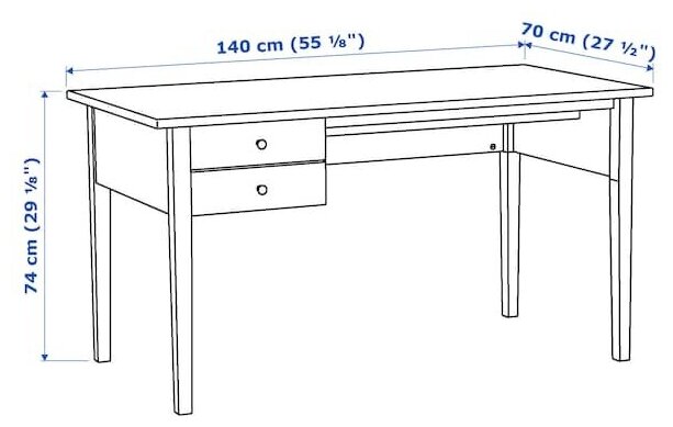 ARKELSTORP аркельсторп письменный стол 140x70 см черный - фотография № 5